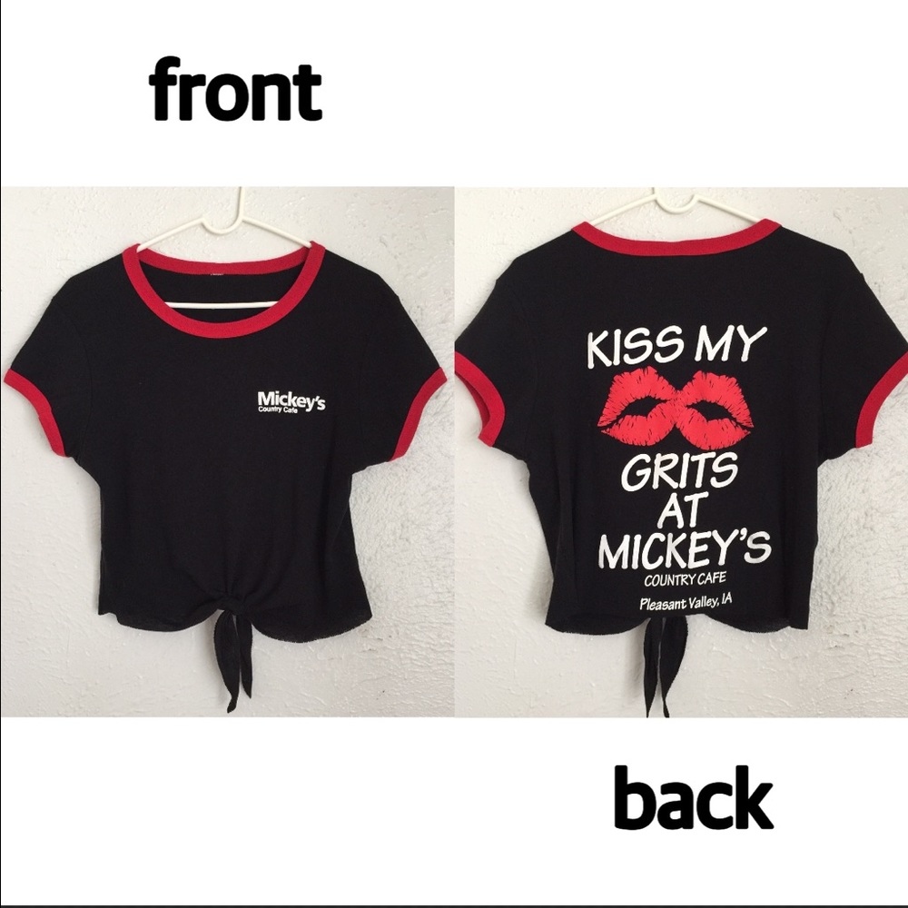 VTG ringer tee “kiss my grits”